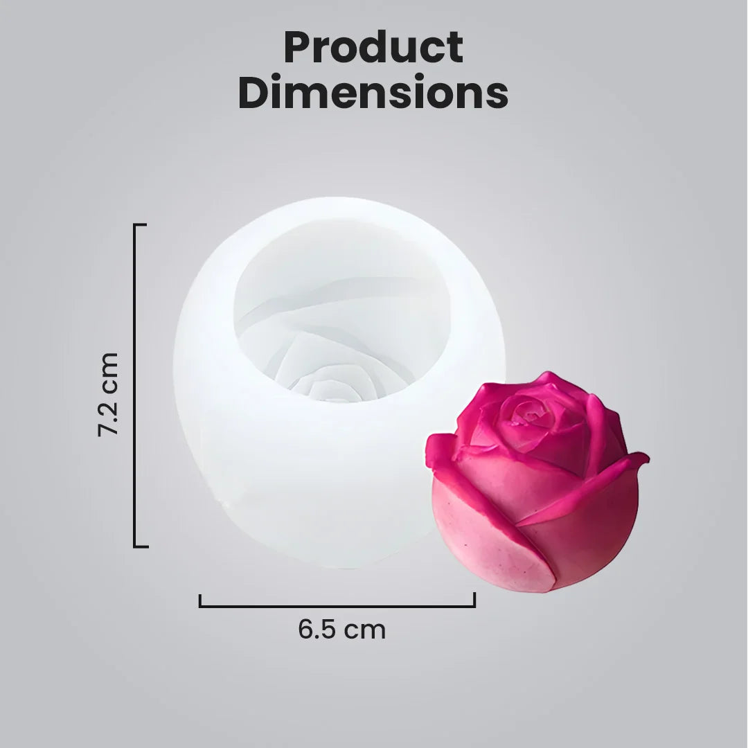 3D Rose Shape Ice Cube Mold