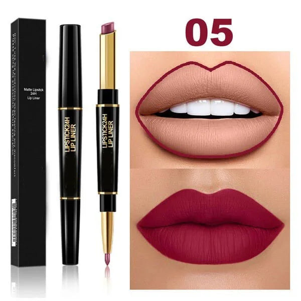 2-in-1 Waterproof Lipstick Lip Liner