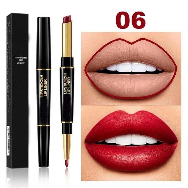 2-in-1 Waterproof Lipstick Lip Liner