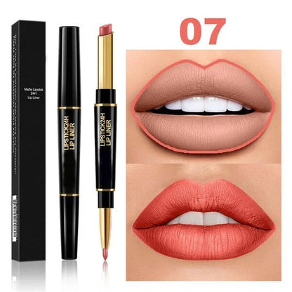 2-in-1 Waterproof Lipstick Lip Liner