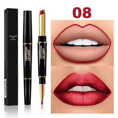 2-in-1 Waterproof Lipstick Lip Liner