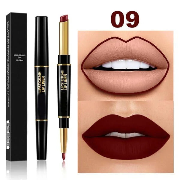 2-in-1 Waterproof Lipstick Lip Liner