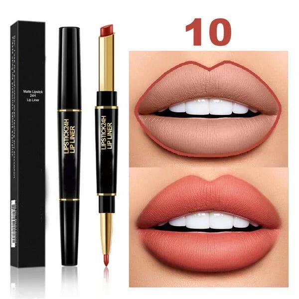 2-in-1 Waterproof Lipstick Lip Liner