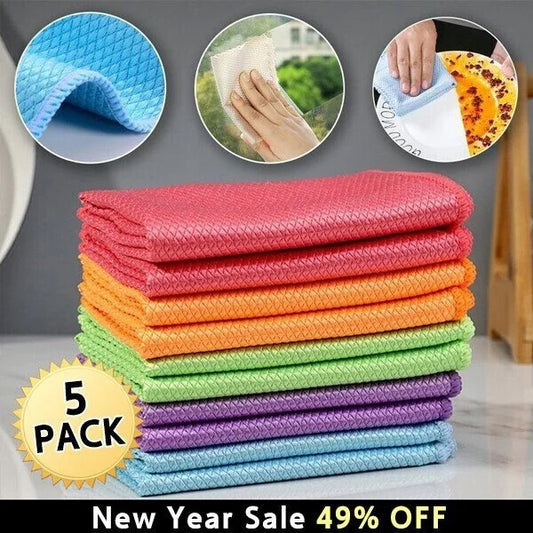 Streak-Free Miracle Cleaning Cloths - Reusable