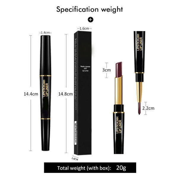 2-in-1 Waterproof Lipstick Lip Liner