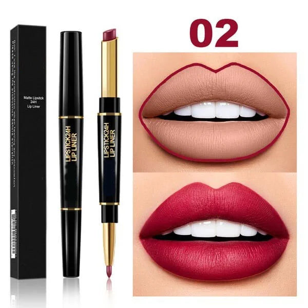 2-in-1 Waterproof Lipstick Lip Liner