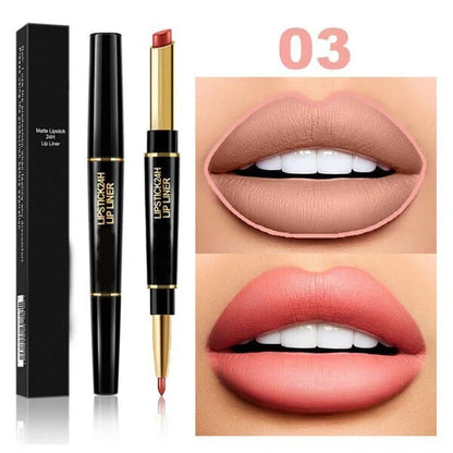 2-in-1 Waterproof Lipstick Lip Liner